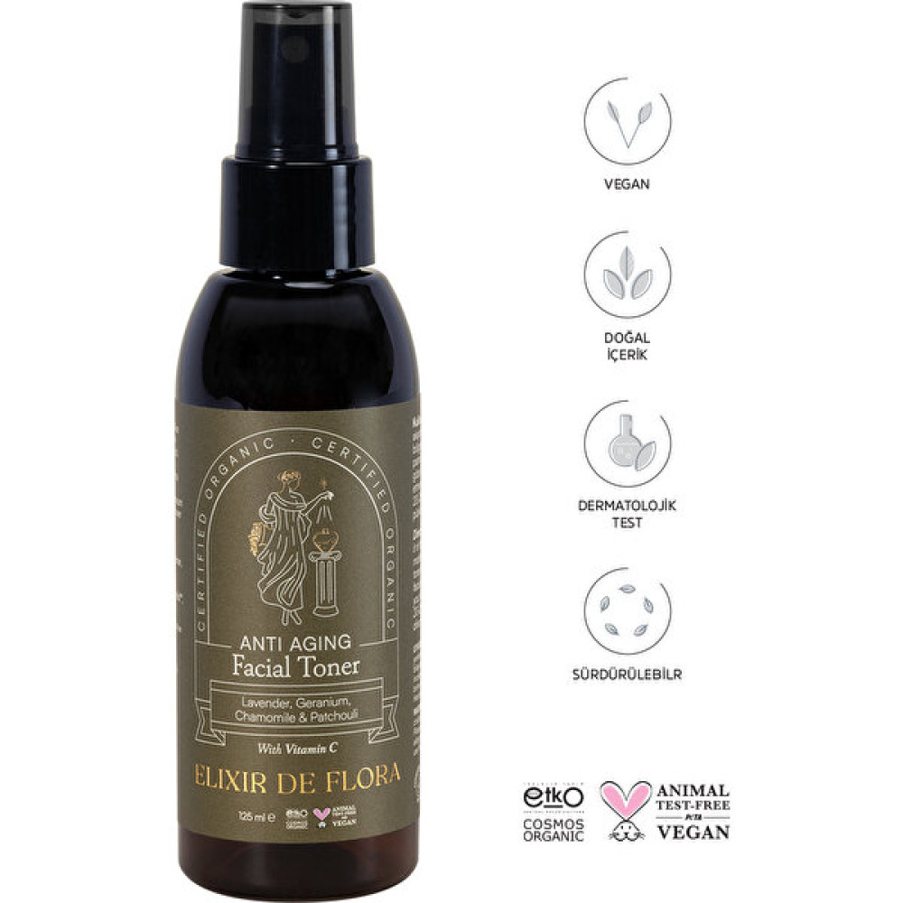 Elixir De Flora Vegan, Doğal & Organik Face Toner Yüz Toniği 125 Ml - Standart Cilt Temizleme ve Peeling Fiyatı