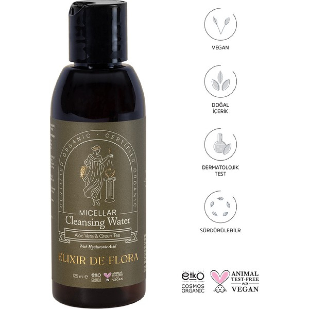 Elixir De Flora Vegan, Doğal & Organik Micellar Makyaj Temizleme Suyu 125 Ml - Standart Makyaj Temizleyicileri Fiyatı