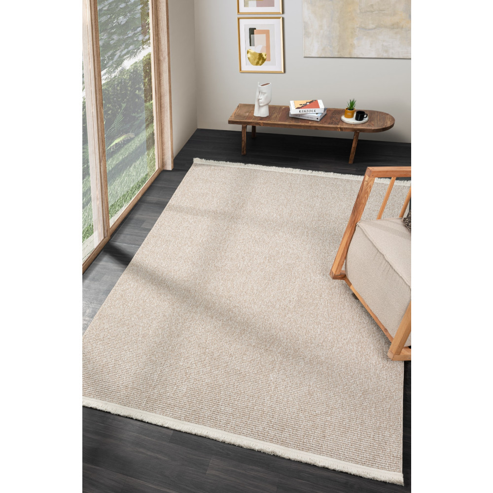 Eliz Home Bej Saçaklı Modern Dokuma Halı Bej 160 x 230 Beden Kilim Fiyatı
