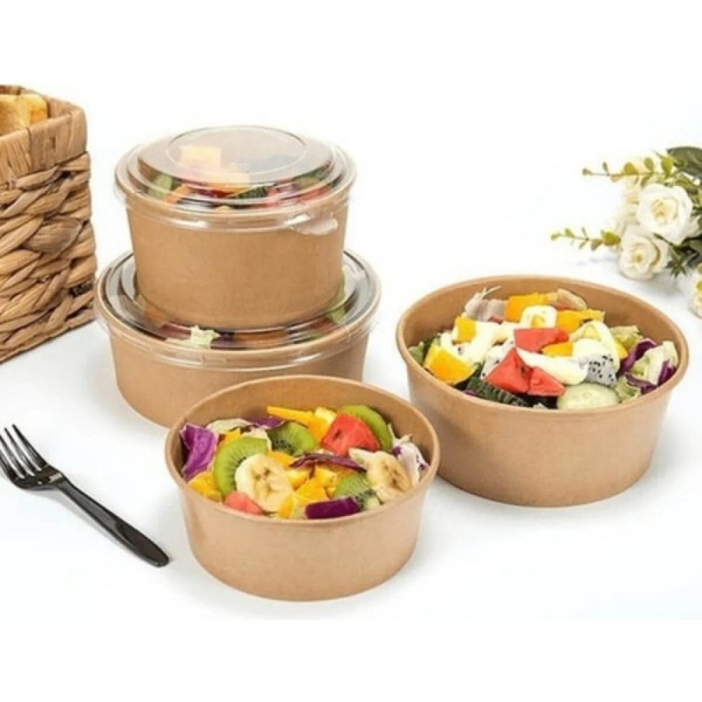 Eliz Party Kraft Karton Salata Kasesi Kapaklı 1100CC - 25 Mutfak Sarf Malzemeleri Fiyatı