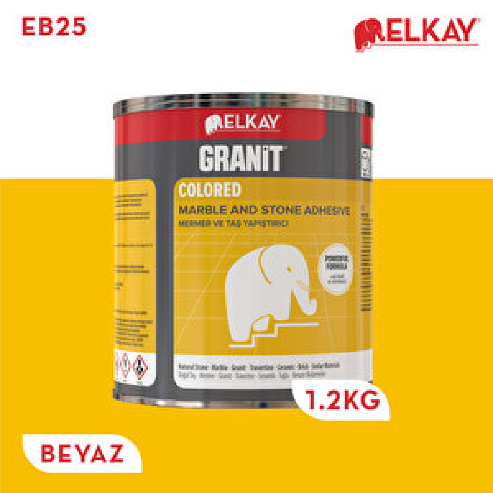 Elkay Eb25 Granit Renkli Beyaz Akemi Mermer Granit Ve Taş Yapıştırıcı 1200 Gr Yapıştırıcı Fiyatı