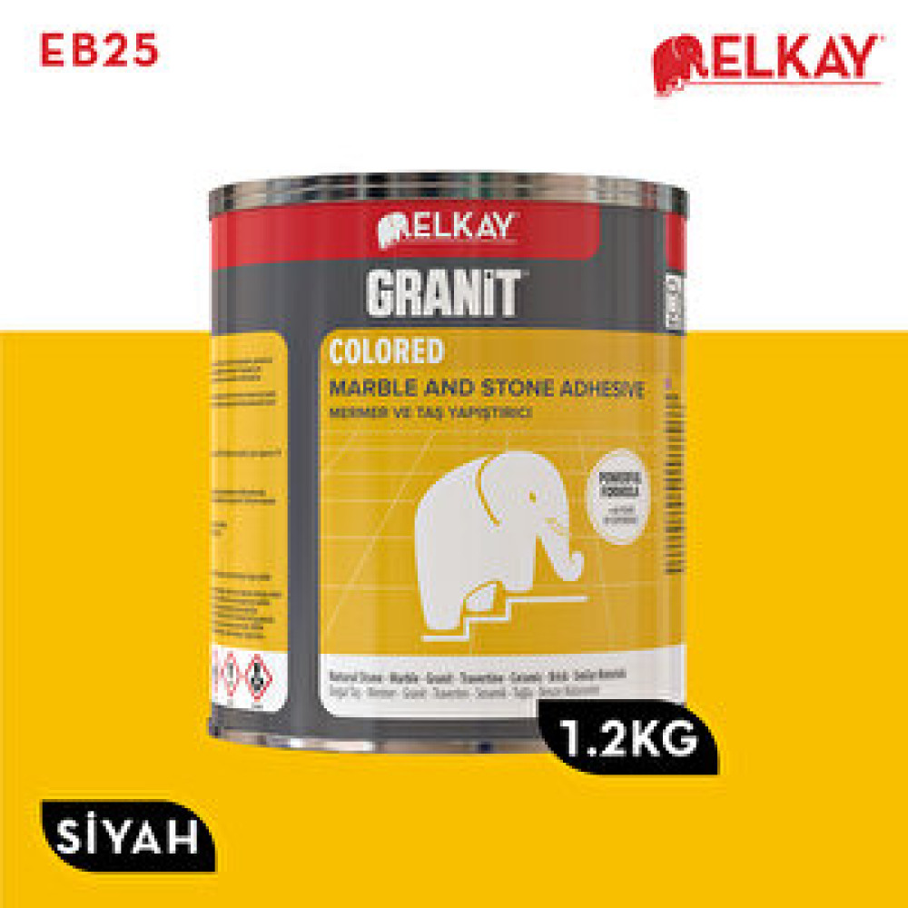 Elkay Eb25 Granit Renkli Siyah Akemi Mermer Granit Ve Taş Yapıştırıcı 1200 Gr Yapıştırıcı Fiyatı