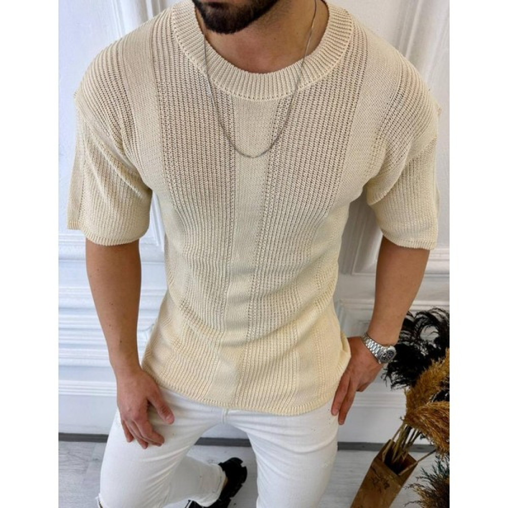 Elku Moda Tişört Örme Triko Tişört Nefes Alabilen Terletmez Oversize Bol Kesim Salaş T-Shirt TISORT2893 Erkek T-shirt Fiyatı