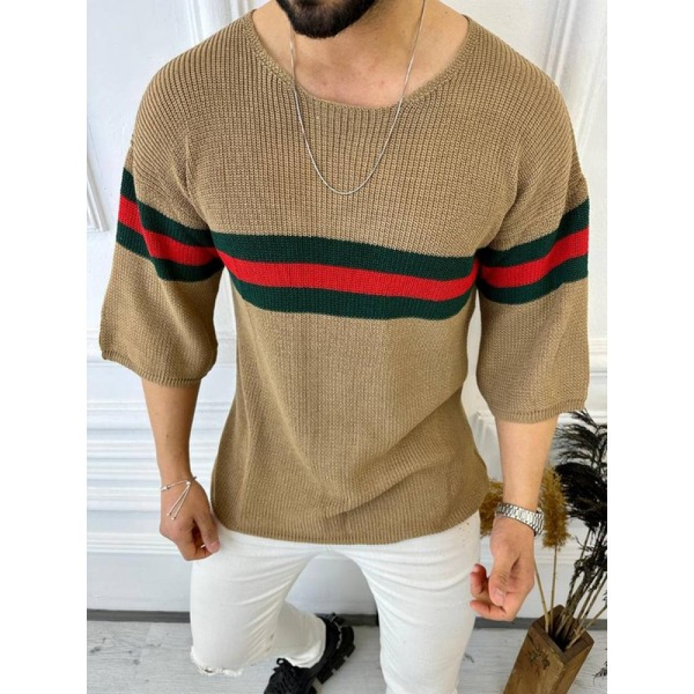 Elku Moda Tişört Örme Triko Tişört Nefes Alabilen Terletmez Oversize Tshirt Bol Kesim Salaş T-Shirt Erkek T-shirt Fiyatı