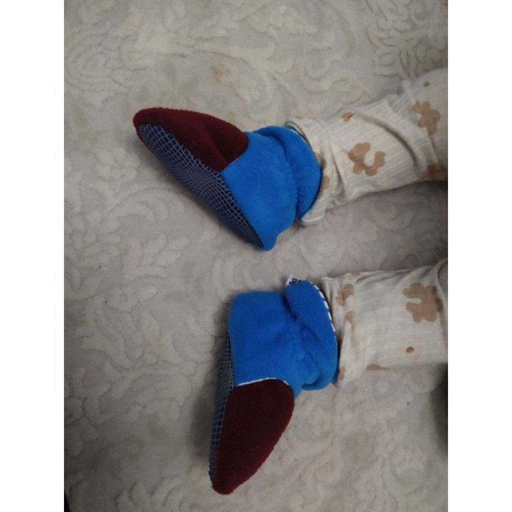 Ella Bonna Kaydırmaz Taban Polar Bebek Ev Patiği Terletmeyen Astarlı Bordo Mavi Erkek Çocuk Panduf Fiyatı