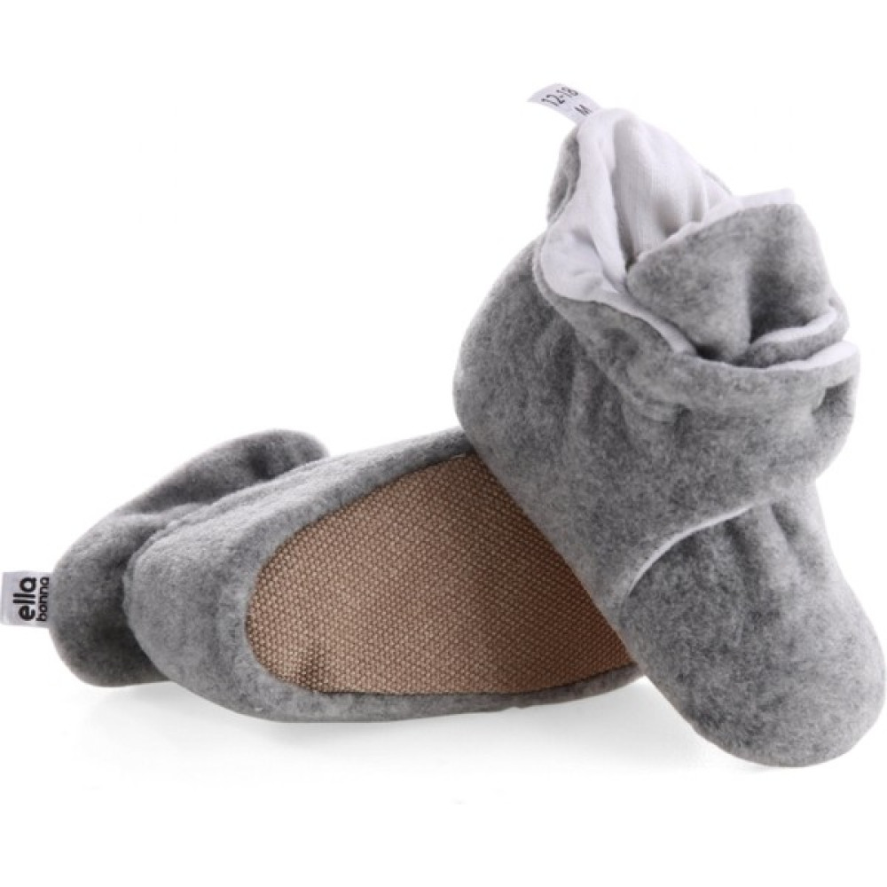 Ella Bonna Kaydırmaz Taban Polar Pamuk Astarlı Unisex Bebek Çocuk Ev Terliği , Gri Basic Erkek Çocuk Panduf Fiyatı