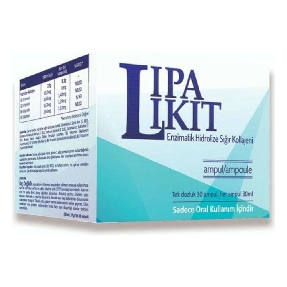Ella Lipalikit Enzimatik Sığır Kollajeni 30ML 30 Oral Içilebilir Ampul Amino Asit Fiyatı