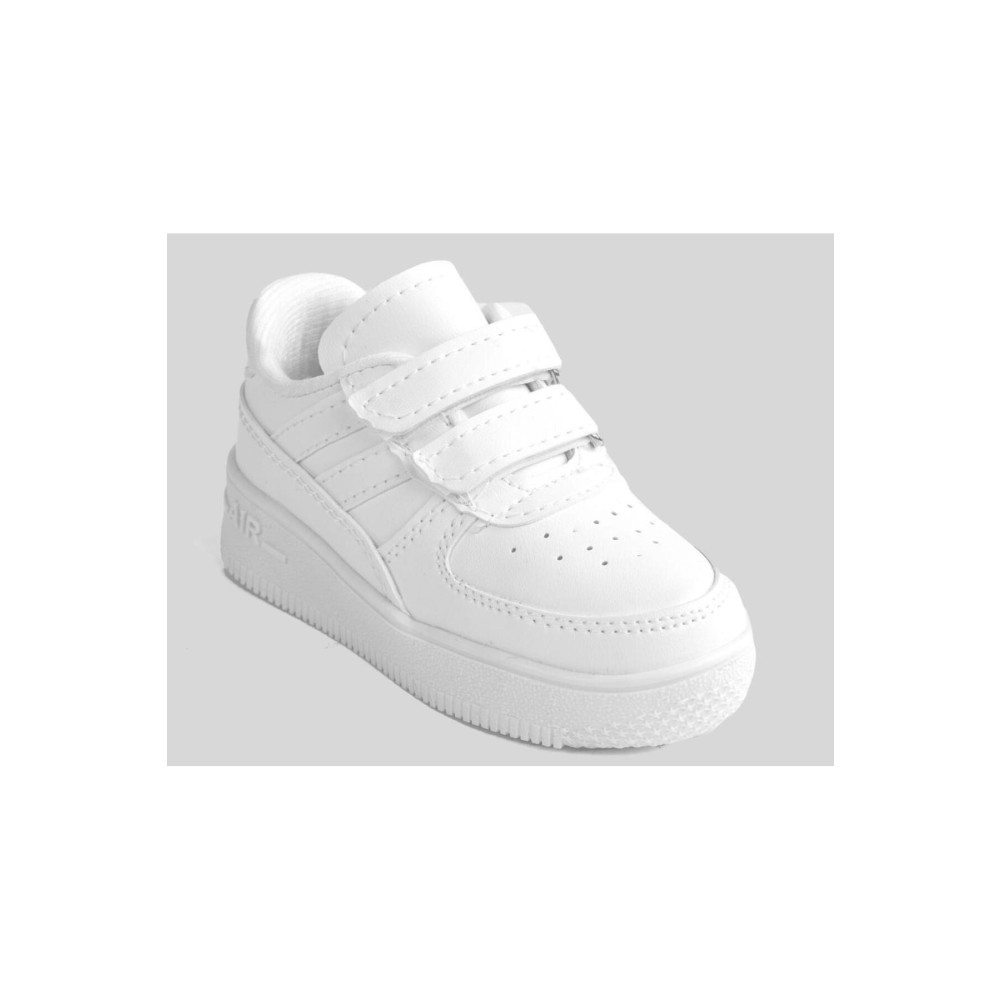 ellaboni Günlük Unisex Çocuk Şeritli Beyaz Sneaker Cırtlı Hafif Rahat Spor Ayakkabı 27 Beden Spor Ayakkabı Fiyatı
