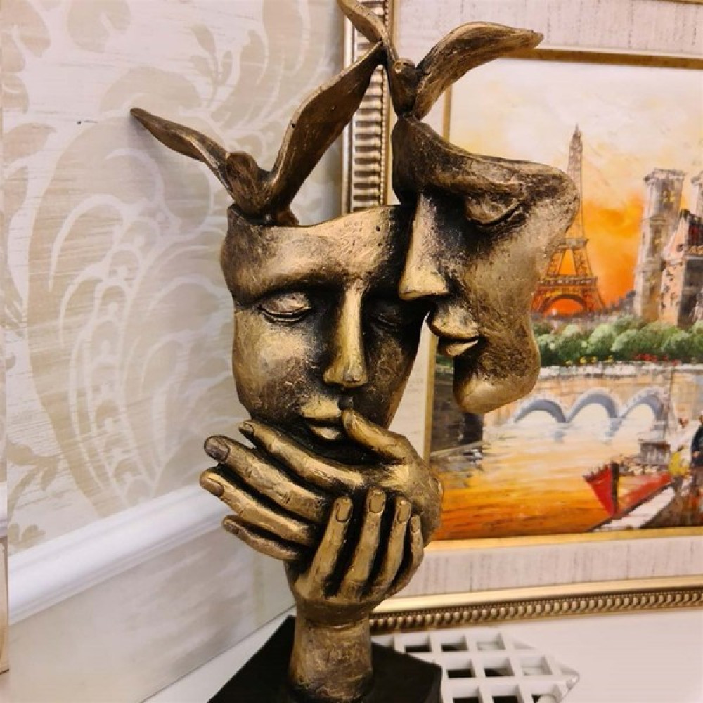 Ella's Design Studio Ella's Design StudioKuşlu Sevgili Mask Ev Dekorasyonu - Renkli Biblo Fiyatı