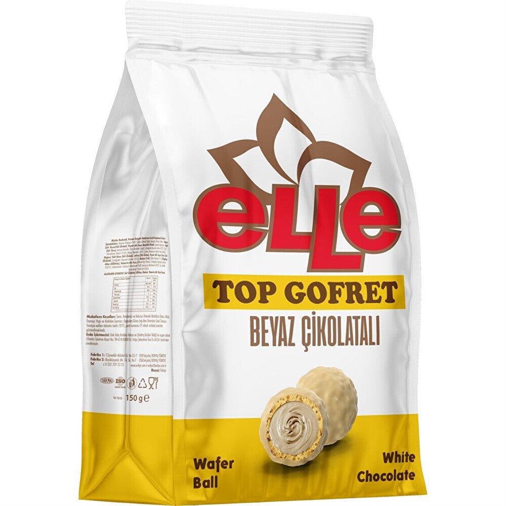 Elle Beyaz Çikolatalı Top Gofret 150 g Çikolata ve Gofret Fiyatı