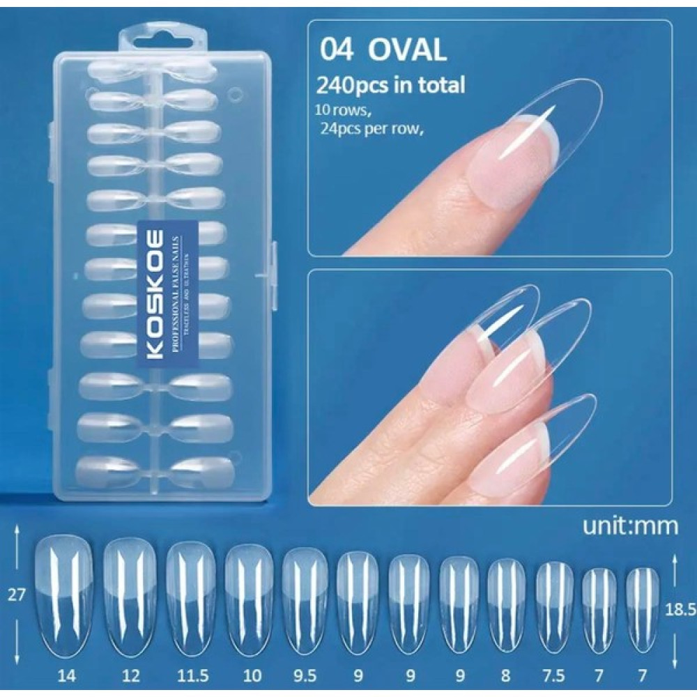 Ellea Nail Koskoe Yeni Nesil Jel Tips Tırnak 04 Oval Model Tırnak Bakımı Fiyatı