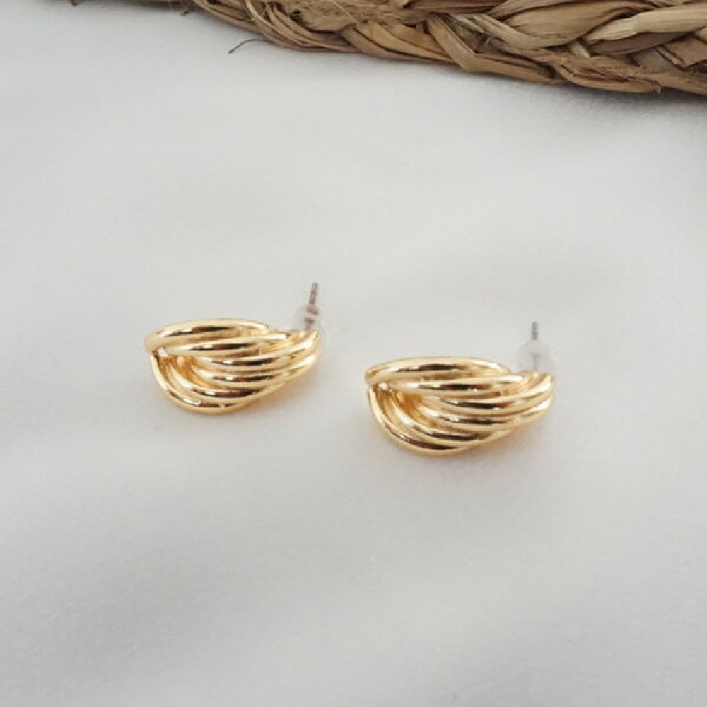 Elleria Design Gold Mini Sarmal Küpe Bijuteri Küpe Fiyatı