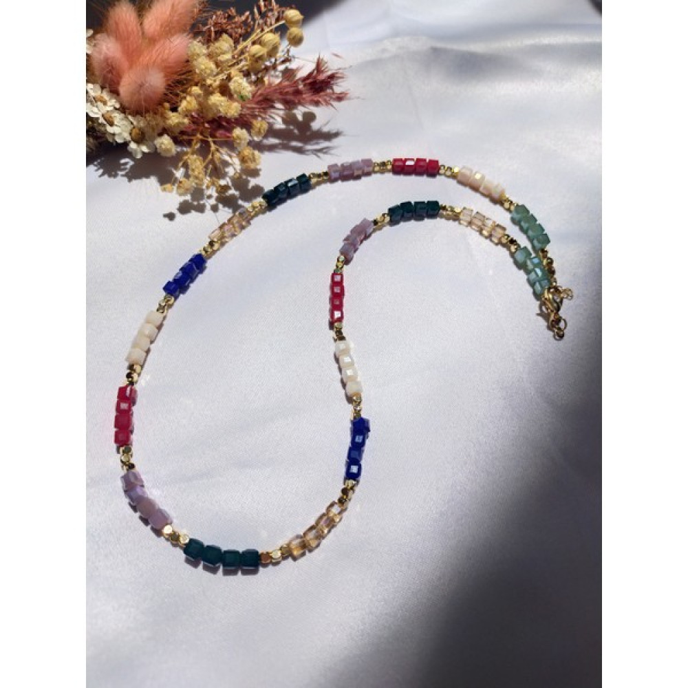 Ellerimizle Renkli Küp Choker Altın Kolye Fiyatı