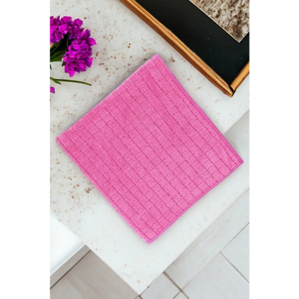Ellesill Simli Temizlik Ovma Bezi (Pembe) - 40X40 cm - Pembe Oto Boyaları Fiyatı