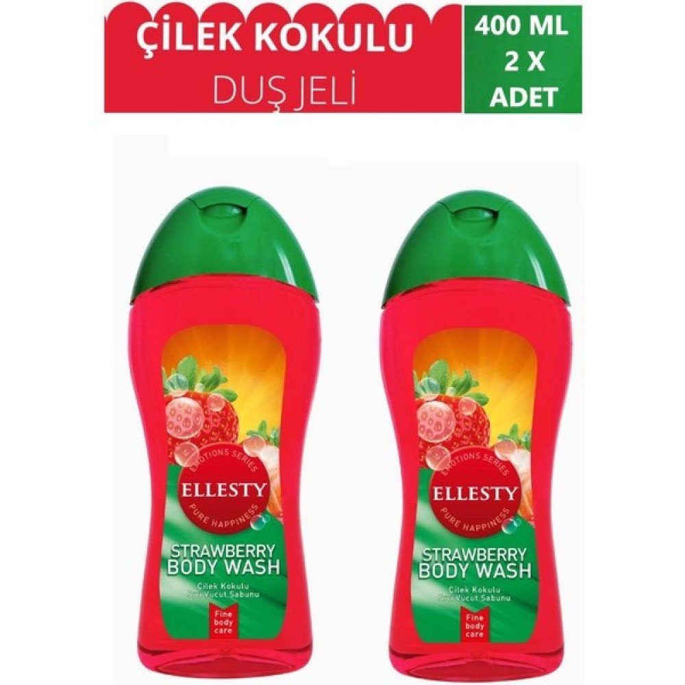 Ellesty Çilek Strawberry Duş Jeli 400 Ml X 2 Adet Oto Boyaları Fiyatı
