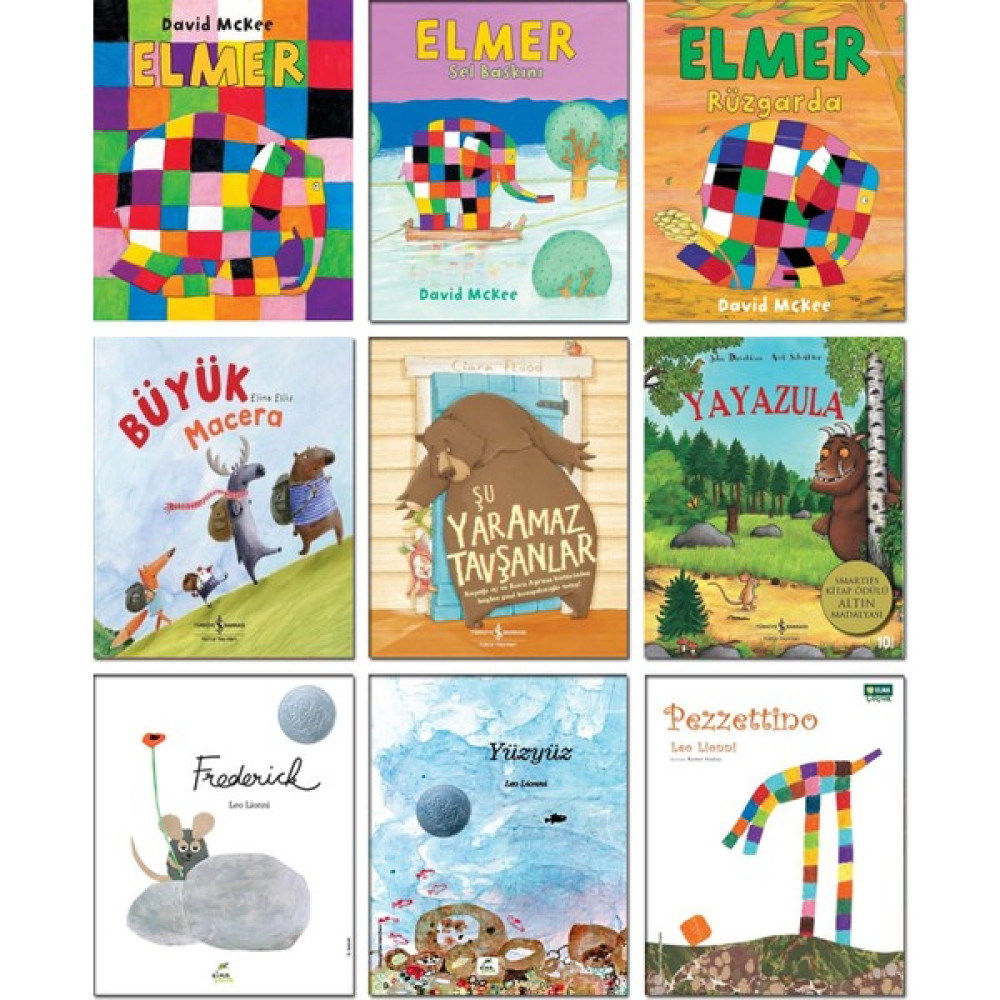Elmer + Elmer Sel Baskını + Elmer Rüzgarda + Büyük Macera + Şu Yaramaz Tavşanlar + Yayazula + Frederick + Yüzyüz + Pezzetino - 9’lu Çocuk Öykü Seti Çocuk Öykü Fiyatı