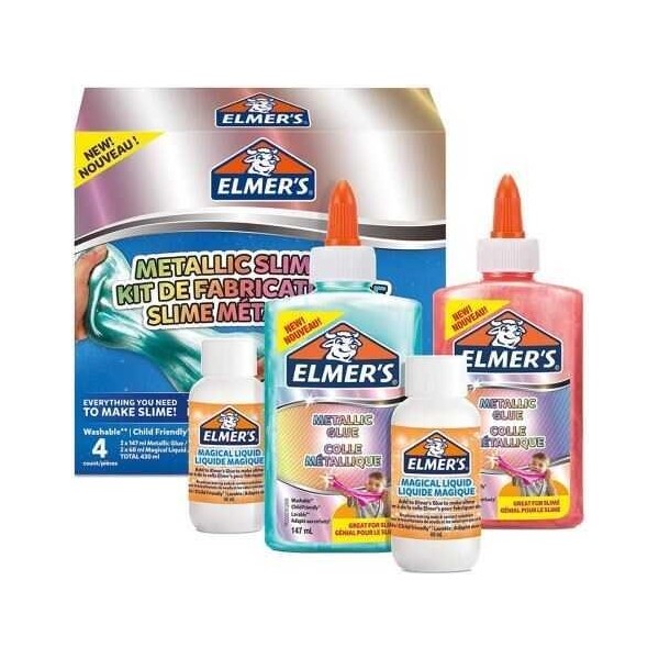 Elmer’s Elmers Metalik Slime Kit 2109483 4 Parça Eğlenceli Aktivite Seti 8 Yaş ve Üzeri İçin Diğer Fiyatı