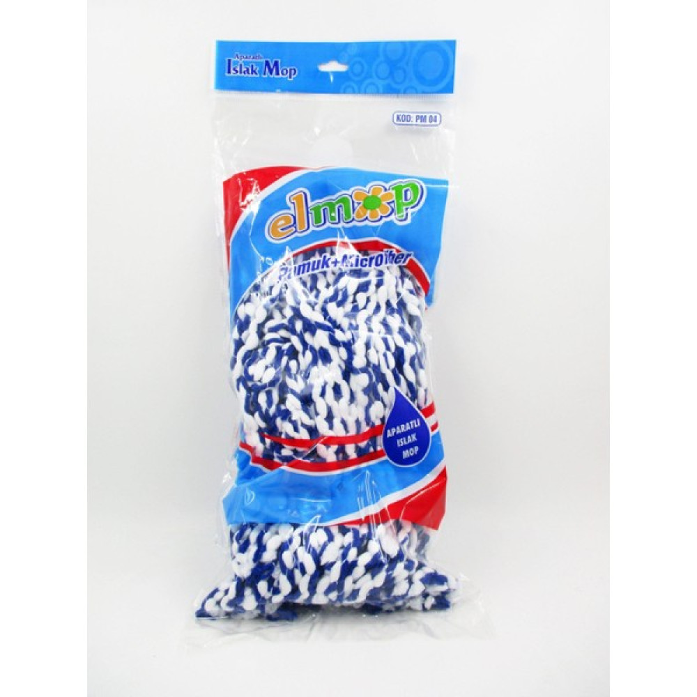 Elmop PM06 Mikrofiber Pamuk Yedek Havlu Dar Islak Mop - Mop Başlığı - Paspas Ucu - 17 Cm. - 1 Adet - Renkli Temizlik Malzemeleri Fiyatı