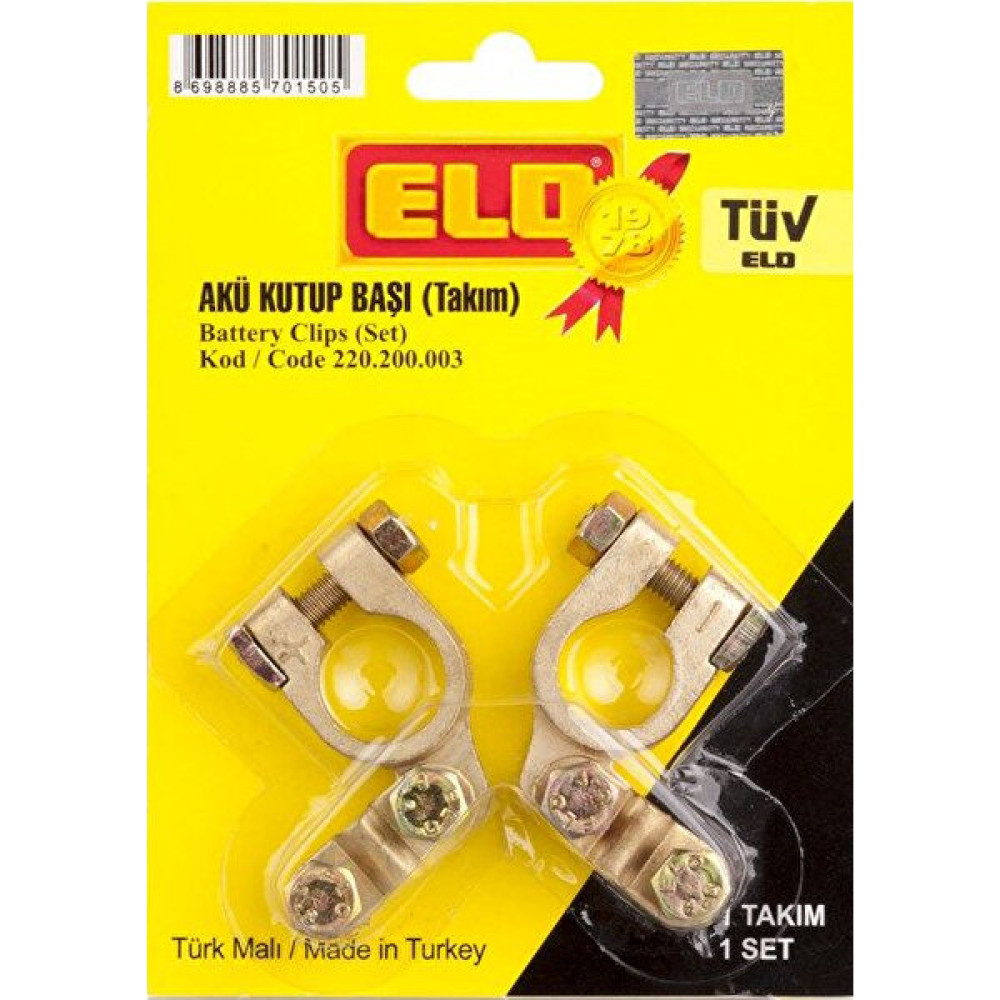 Elo Akü Kutup Başı Zamak 2'li Set Blister Kutu (+/-) Akü & Akü Malzemeleri Fiyatı