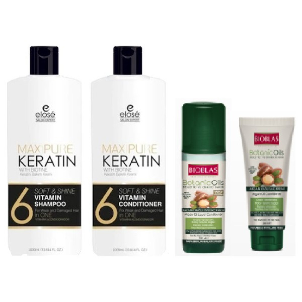 Elose Keratin Tuzsuz Saç Şampuanı 1000 ml + Bioblas Sıvı Saç Kremi 200 ml Oto Boyaları Fiyatı
