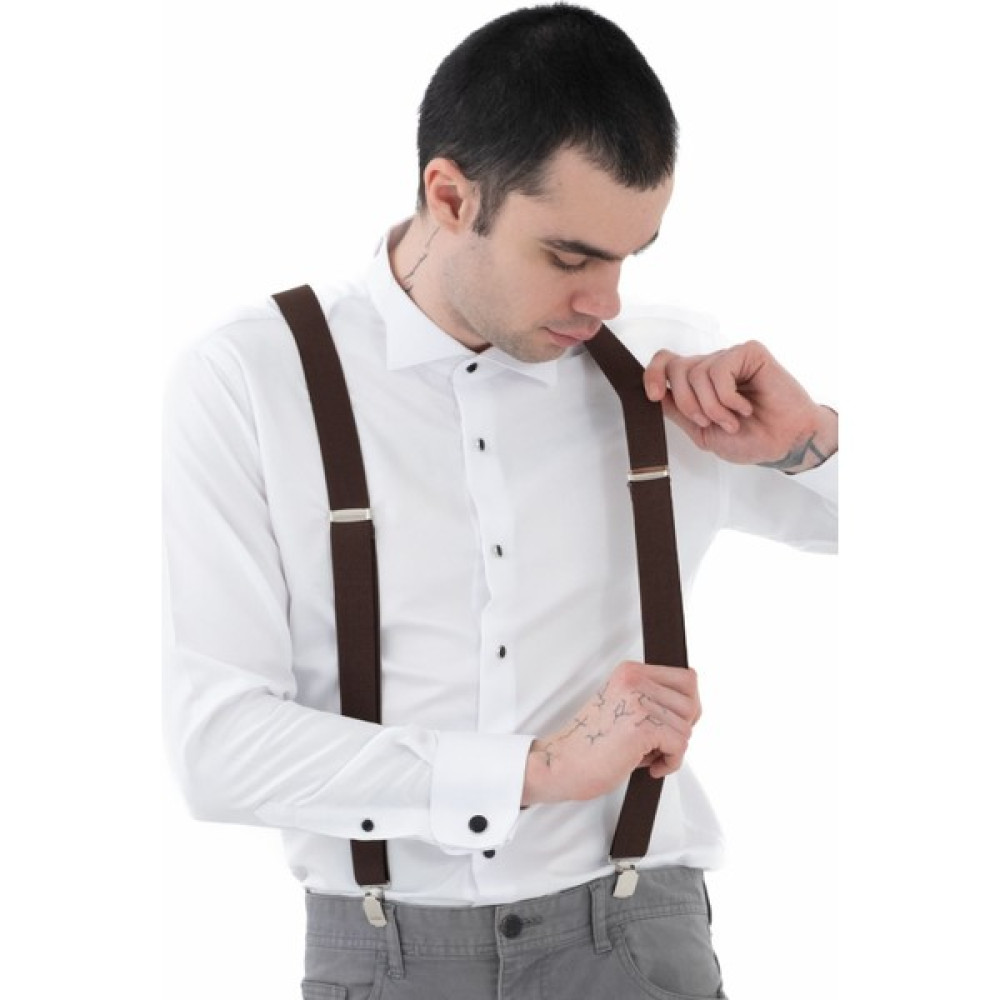 Elrozo x Model Pantolon Askısı Kahverengi - Standart Takım Elbise Aksesuarı Fiyatı