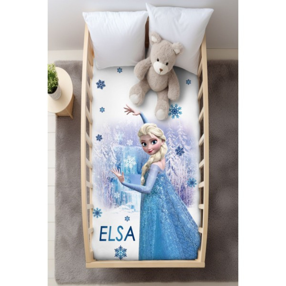 Elsa Karlar Ülkesi Beşik Bebek Nevresim Takımı 100X150 ( Çarşaflı ) - 100 x 150 cm - Renkli Bebek Nevresim Takımı Fiyatı