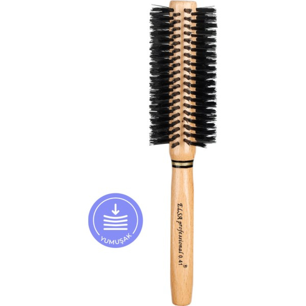 Elsa Professional 0.41 Naturel Saç Fırçası - Siyah Saç Fırçası ve Tarağı Fiyatı