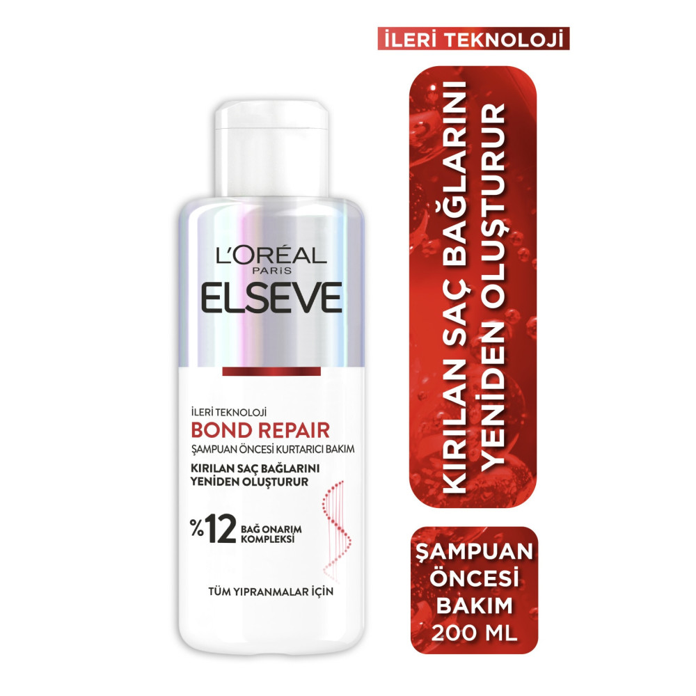 ELSEVE Bond Repair Tüm Yıpranmalar Için Saç Bağlarını Yeniden Oluşturan Şampuan Öncesi Kurtarıcı Bakım200ml Şampuan ve Saç Kremi Fiyatı