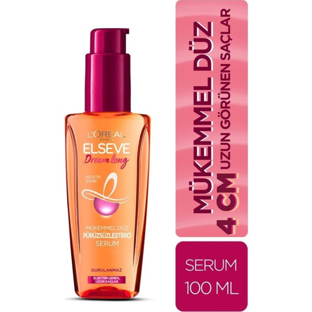 Elseve Dream Long Mükemmel Düz Pürüzsüzleştirici Mucizevi Saç Serumu Yağ 100 ml Saç Bakım Maskeleri & Serumlar & Spreyler Fiyatı