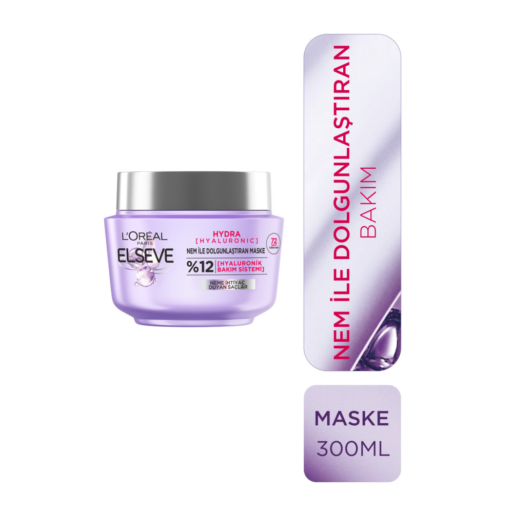 ELSEVE Hydra hyaluronic 72 Saat Nem Ile Dolgunlaştıran Maske 300ml Saç Bakım Maskeleri & Serumlar & Spreyler Fiyatı