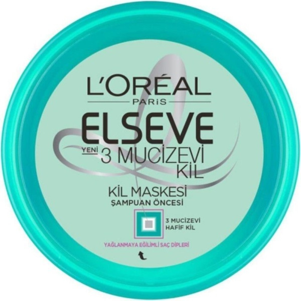 Elseve L'oréal Paris 3 Mucizevi Kil Banyo Öncesi Kil Maskesi 150 ml Saç Bakım Maskeleri & Serumlar & Spreyler Fiyatı
