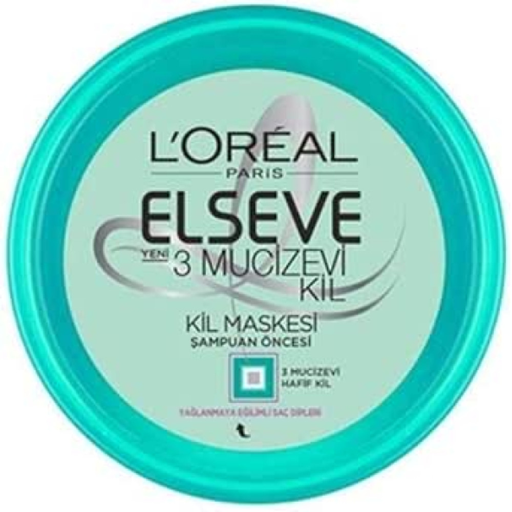 Elseve Loreal Paris 3 Mucizevi Kil Banyo Oncesi Kil Maskesi 150 Ml Duş Jelleri ve Banyo Köpükleri Fiyatı