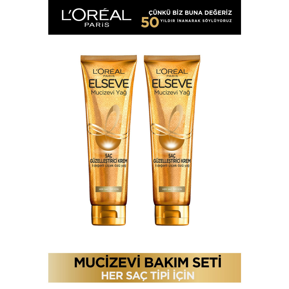 ELSEVE Mucizevi Yağ Saç Güzelleştirici Krem 150 ml - Her Saç Tipi 2li Set Şampuan ve Saç Kremi Fiyatı