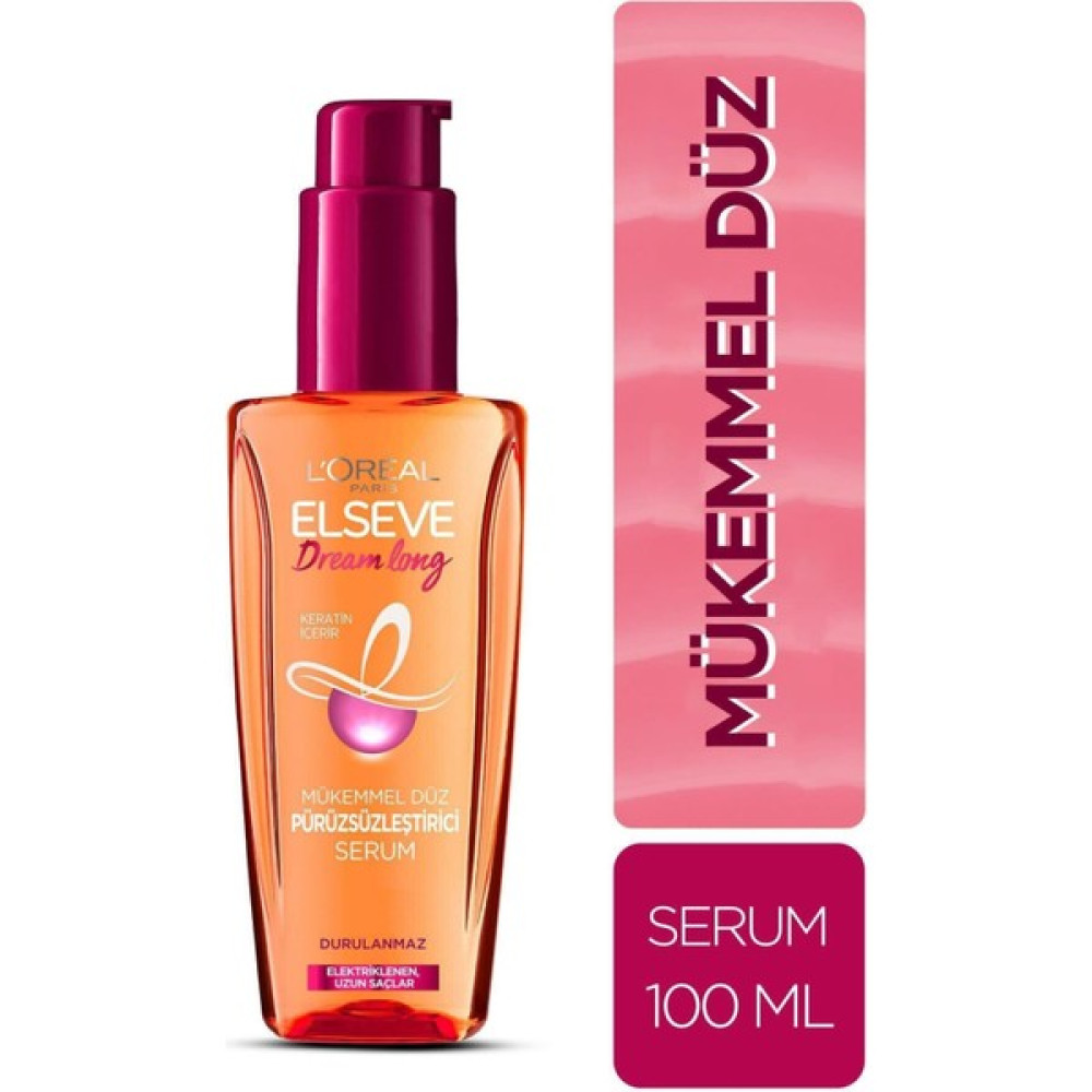 Elseve Saç Serumu Dream Long Mükemmel Düz Pürüzsüzleştirici Serum 100 ml - Renkli Saç Şekillendirici Sprey Fiyatı