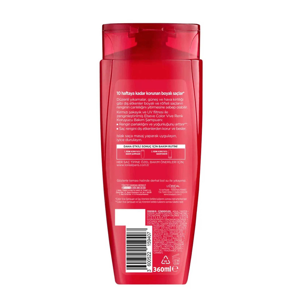 Elseve Şampuan 360 ml Renk Koruyucu Bakım Color Vive
