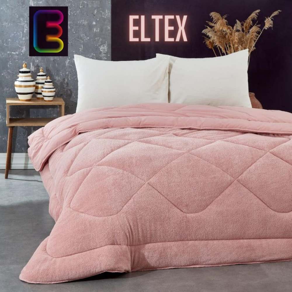 Eltex-Elif Tekstil Wellsoft Tek Kişilik Yorgan (63tel %100 Pamuk) - 155 x 215 cm - Pudra Yorgan Fiyatı