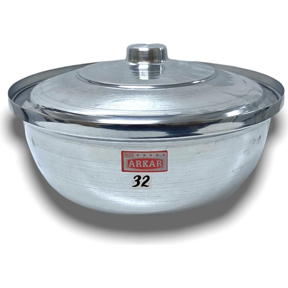 Elur Helvane Tencere Alüminyum 6,25 Litre 32 cm - Açık Gri Tencere / Tava Setleri Fiyatı