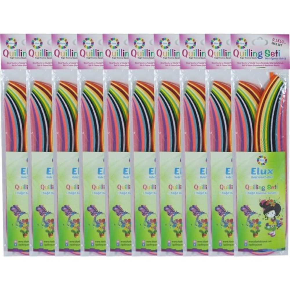 Elux Quilling Set Ince 0,5X50 cm 10 Adet Yardımcı Malzeme Fiyatı