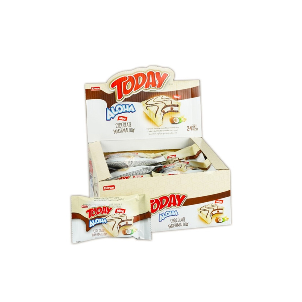 Elvan Aloha Mini Beyaz Çikolatalı Marshmallowlu 20 Gr. 24 Adet (1 Kutu) Bisküvi ve Kek Fiyatı