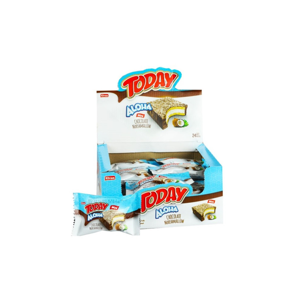 Elvan Aloha Mini Hindistan Cevizli Marshmallowlu 20 Gr. 24 Adet (1 Kutu) Bisküvi ve Kek Fiyatı
