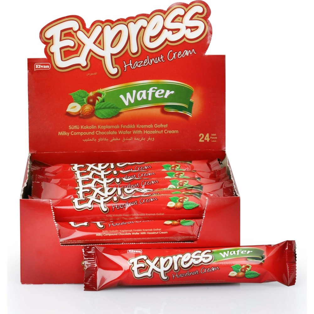 Elvan Express Fındık Kremalı Gofret 35 gr 24 Adet (1 Kutu) - 1 Adet Diğer Fiyatı