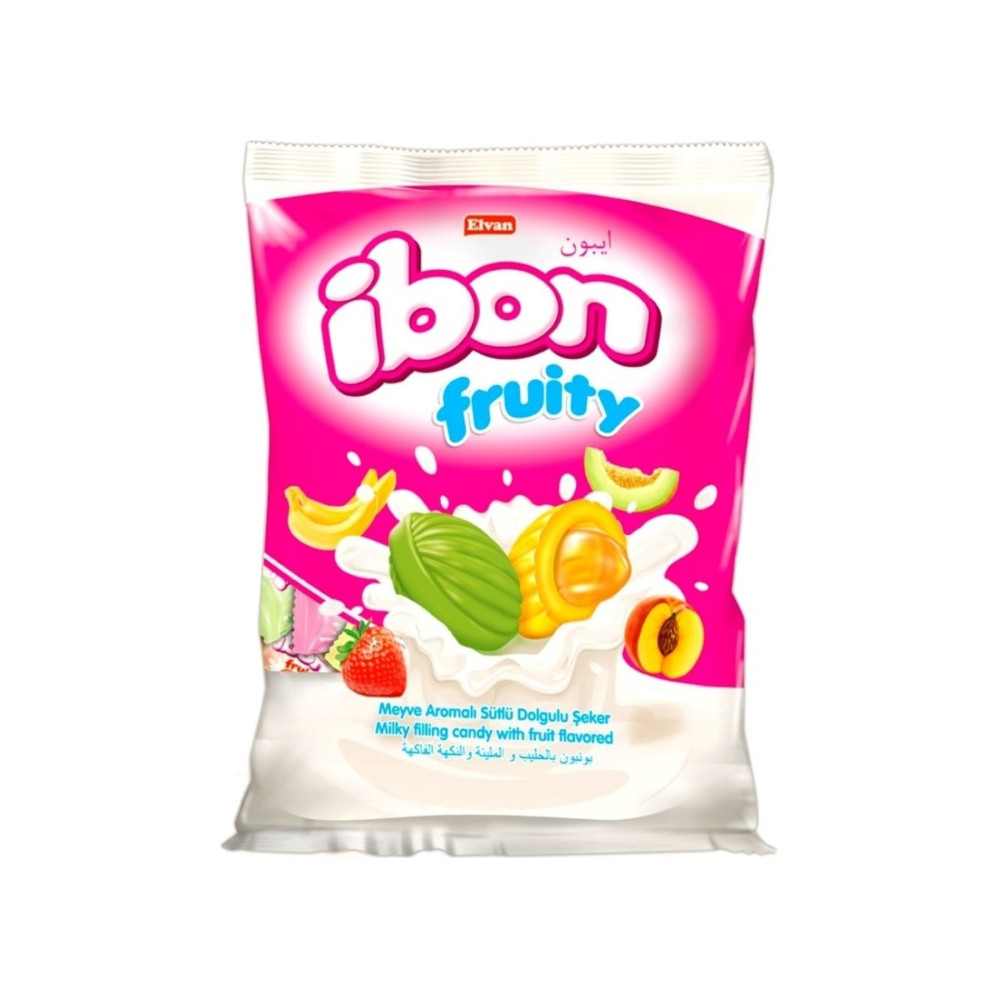 Elvan Ibon Sütlü Meyveli Şeker 1000 Gr. (1 Poşet) Şekerleme Sakız Fiyatı