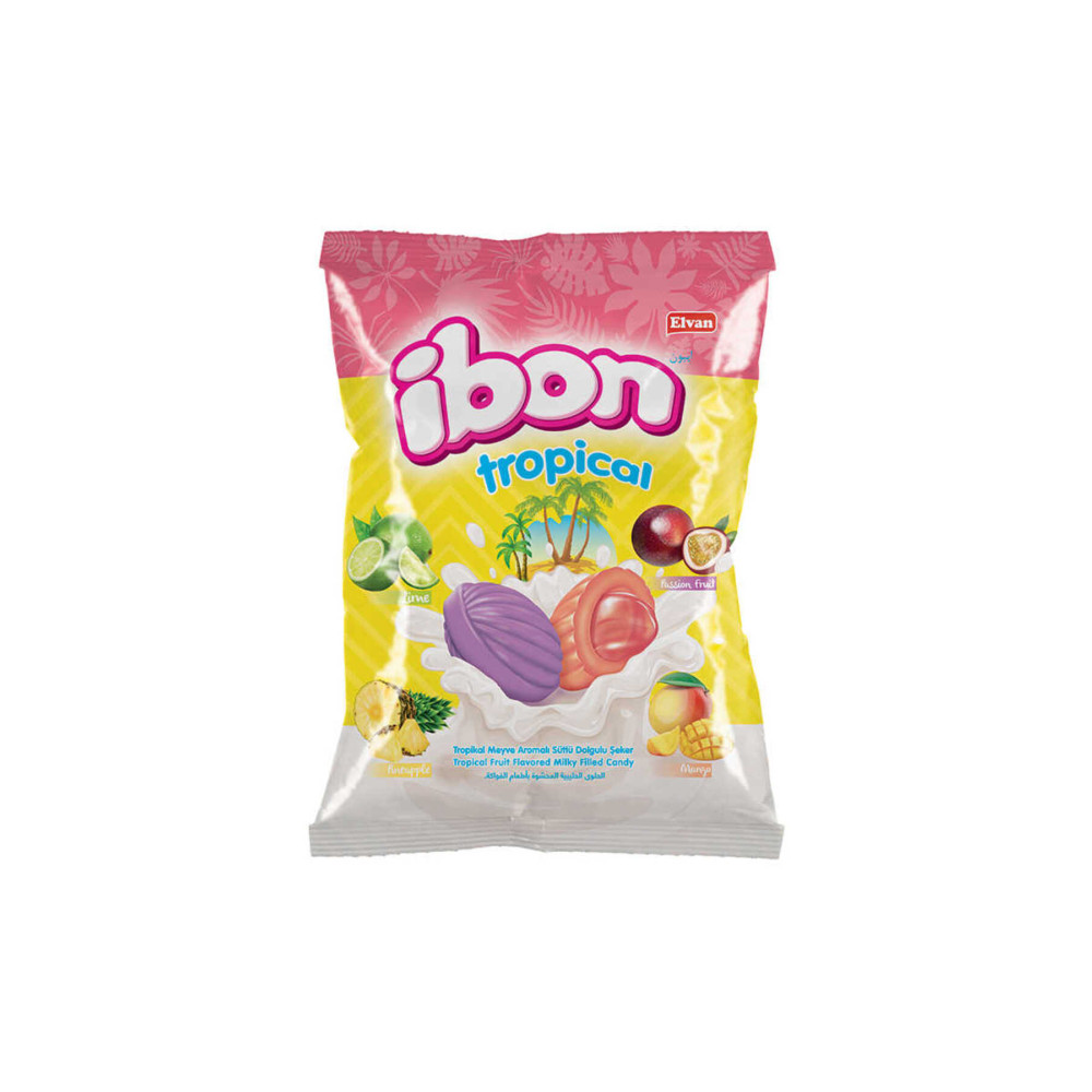 Elvan Ibon Tropical Sütlü Meyveli Şeker 1000 Gr. (1 Poşet) Şekerleme Sakız Fiyatı
