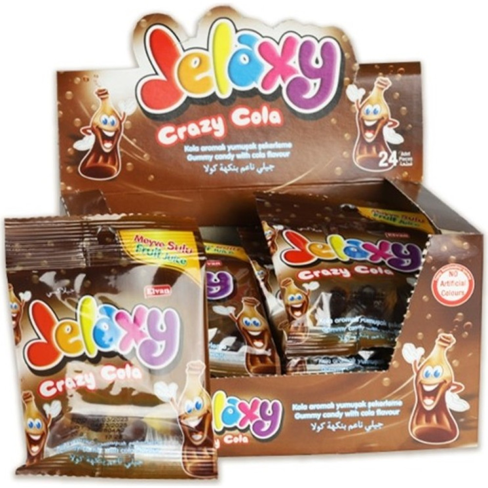 Elvan Jelaxy Cola Yumuşak Şeker 20 Gr. 24 Adet ( 1 Kutu ) - 1 Adet Diğer Fiyatı