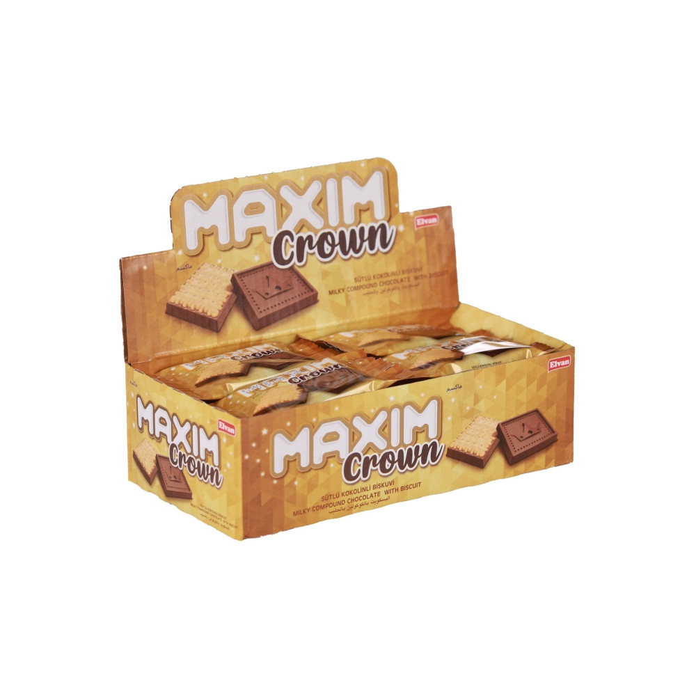 Elvan Maxim Crown Kakaolu Bisküvi 10 Gr. 24 Adet (1 Paket) Kraker ve Kurabiye Fiyatı