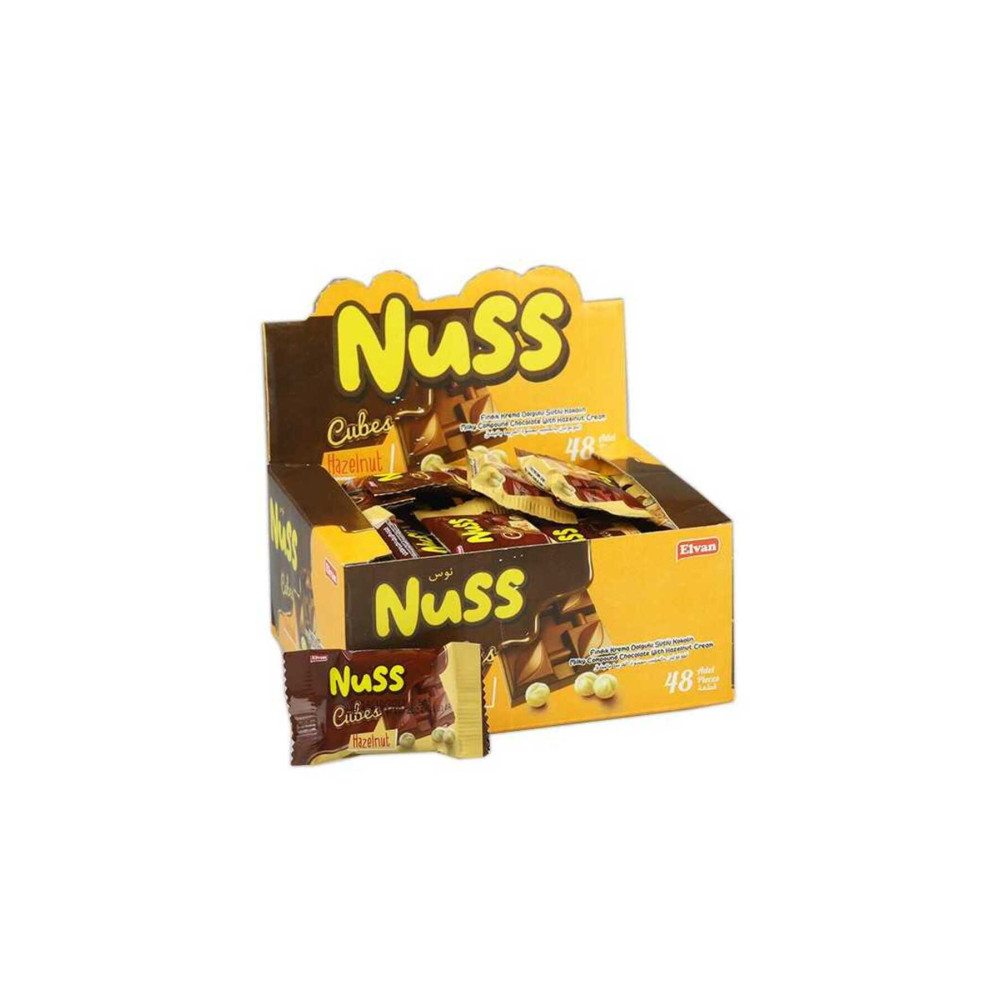 Elvan Nuss Cubes Fındıklı 7 Gr. 48 Adet (1 KUTU) Çikolata ve Gofret Fiyatı