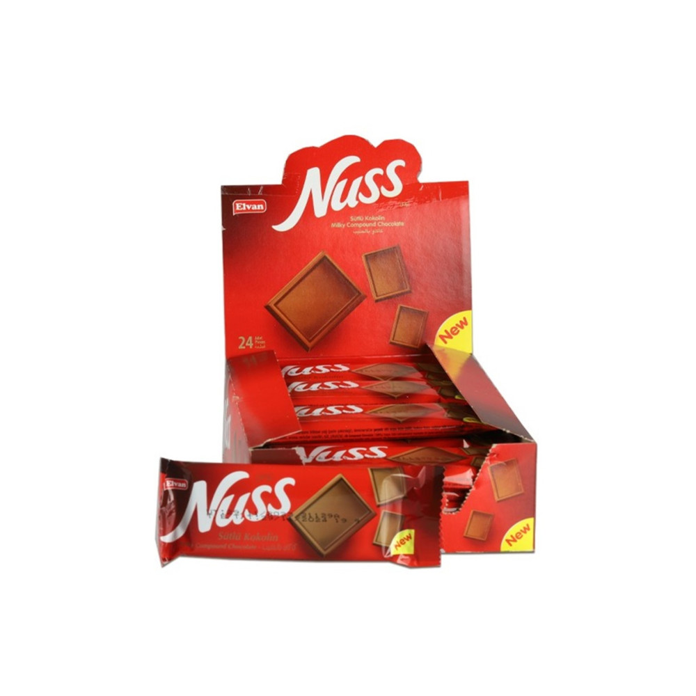 Elvan Nuss Tablet 21 Gr. 24 Adet (1 Kutu) Çikolata ve Gofret Fiyatı