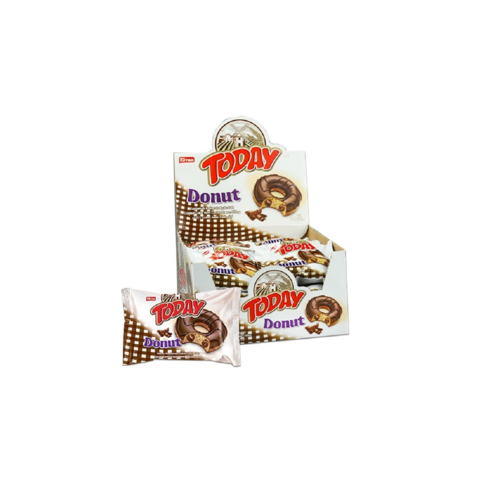 Elvan Today Donut Kek Kakaolu 35 Gr. 24 Adet (1 Kutu) Bisküvi ve Kek Fiyatı