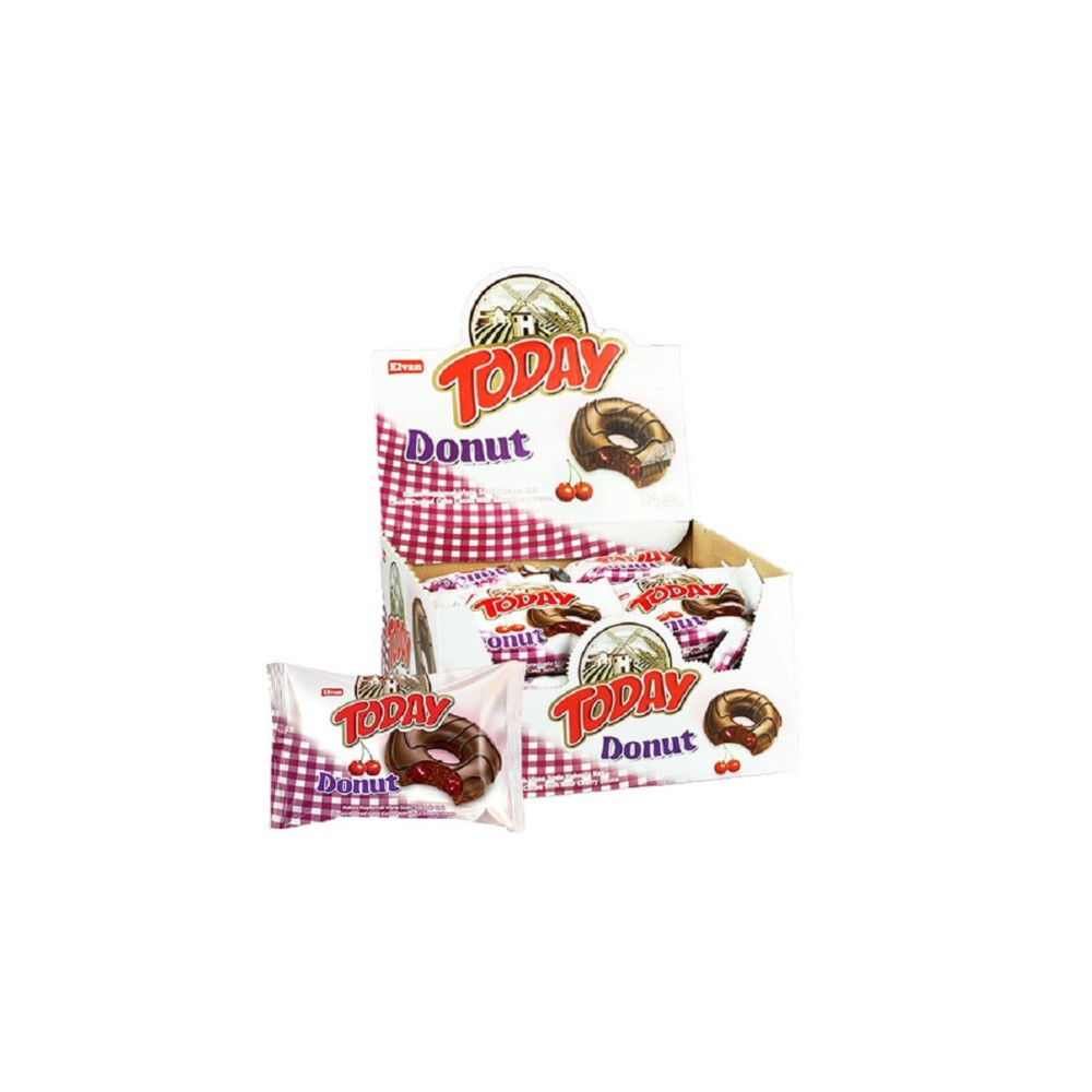 Elvan Today Donut Kek Vişneli 35Gr. 24 Adet (1 Kutu) Bisküvi ve Kek Fiyatı