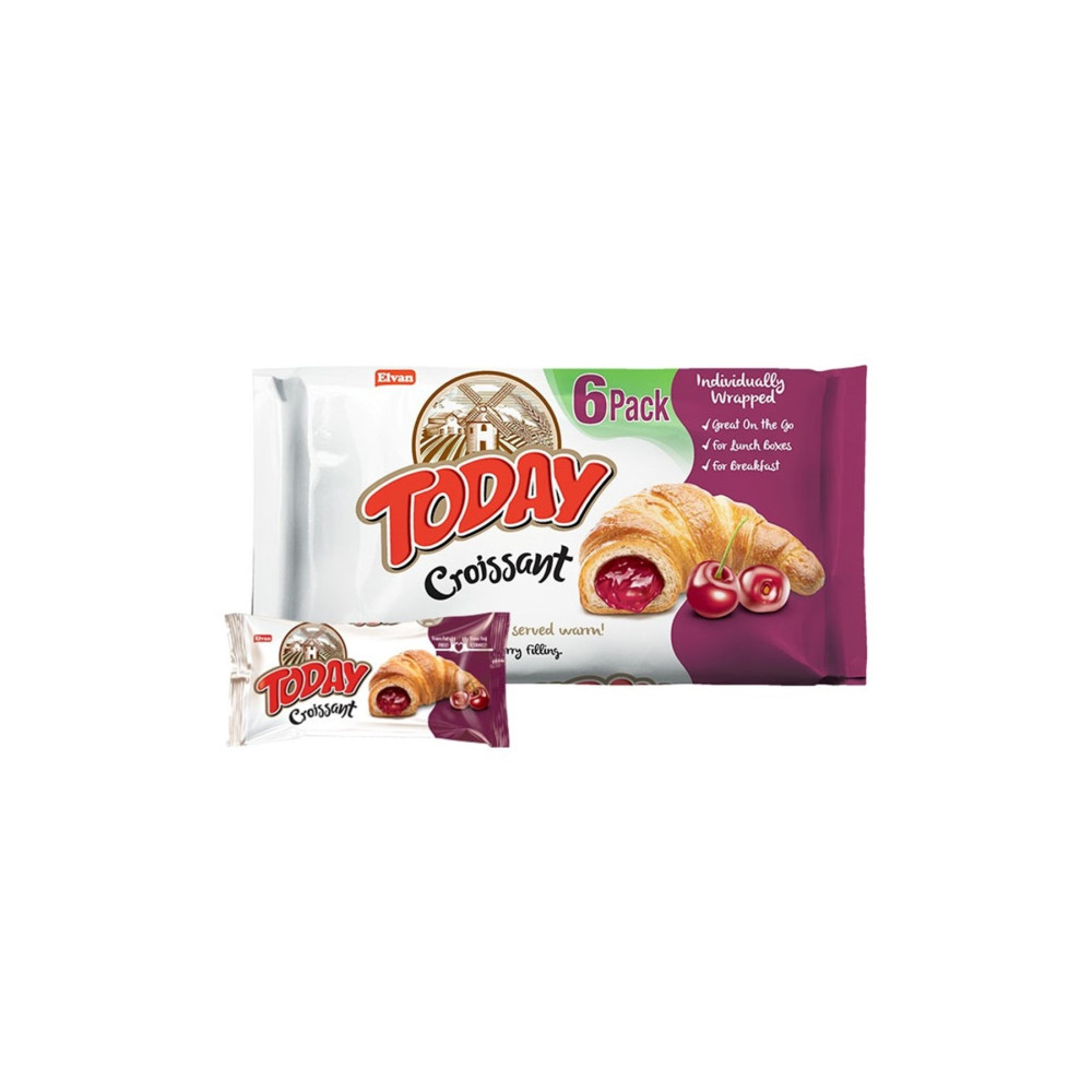 Elvan Today Kruvasan Vişneli 40 Gr. 6 Adet (1 Kutu) Bisküvi ve Kek Fiyatı